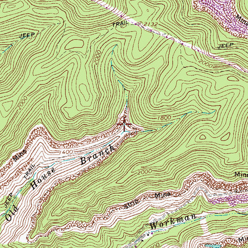 Topographic Map of Hatfield Cemetery, WV