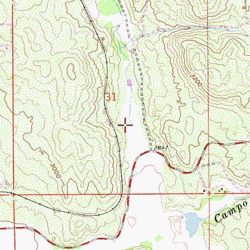 Topographic Map of Miller Creek, CA