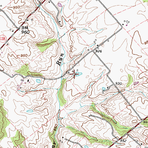 Topographic Map of Rowe Family Farm, OH