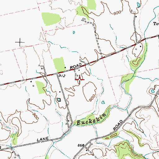 Topographic Map of Caldwell Farm, OH