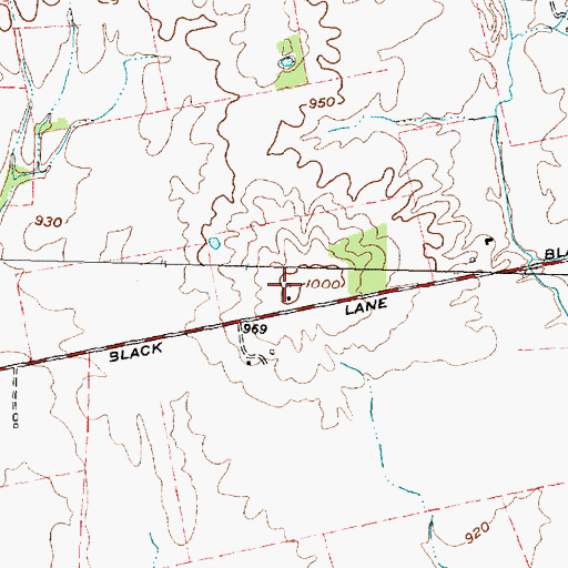 Topographic Map of Barton Farms, OH