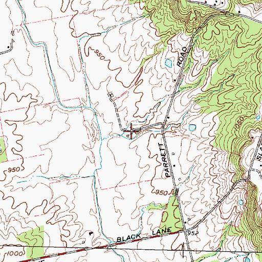Topographic Map of Barton Farm, OH
