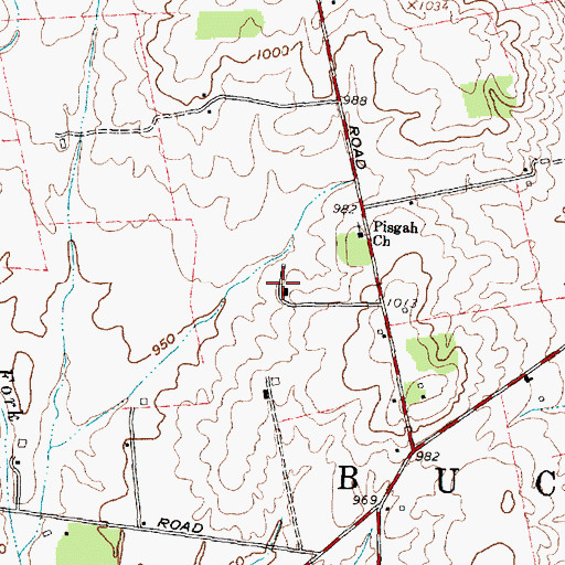 Topographic Map of Ratliff Farms, OH