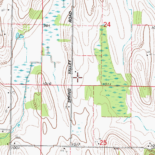 Topographic Map of Spring Valley Farm, WI