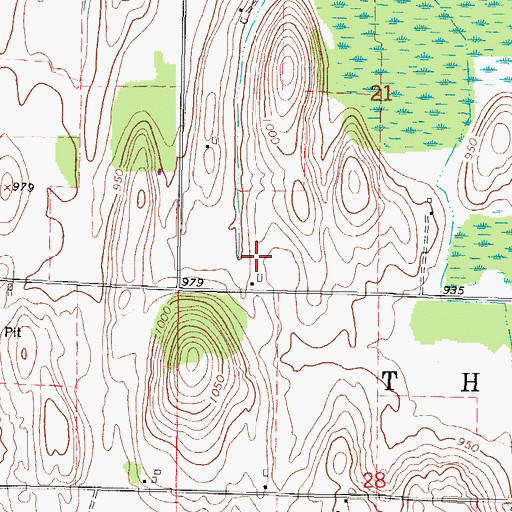 Topographic Map of Homestead Acres, WI