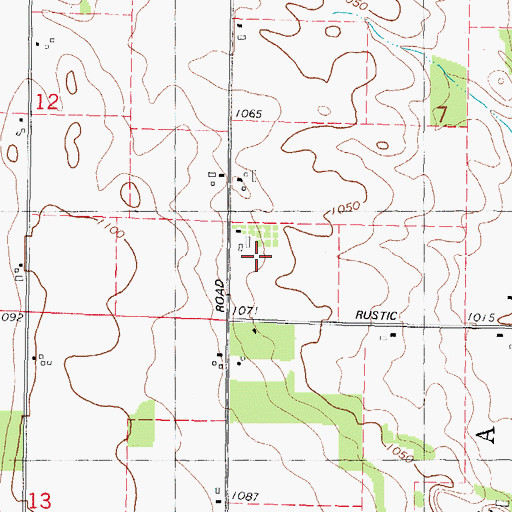 Topographic Map of Rosenkranz Farms, WI