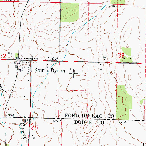 Topographic Map of Zinkes Farms, WI