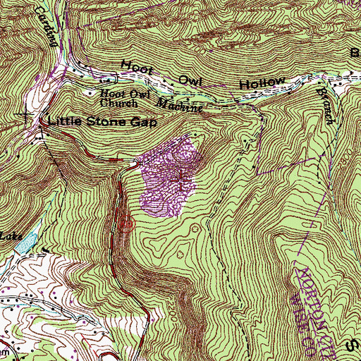 Topographic Map of Norton Quarry, VA