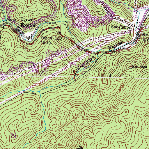 Topographic Map of Castlewood Quarry, VA