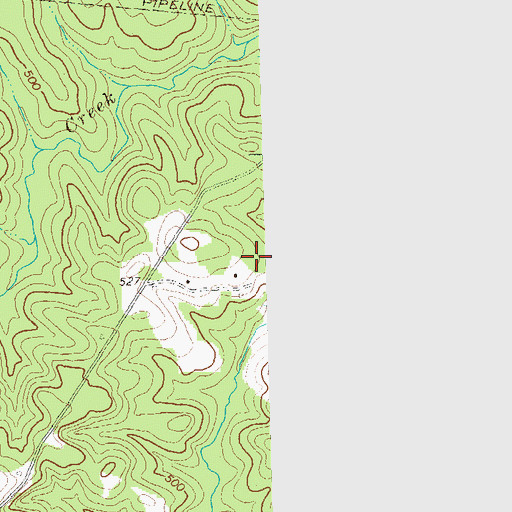Topographic Map of Marshall-Parsons Family Cemetery, GA