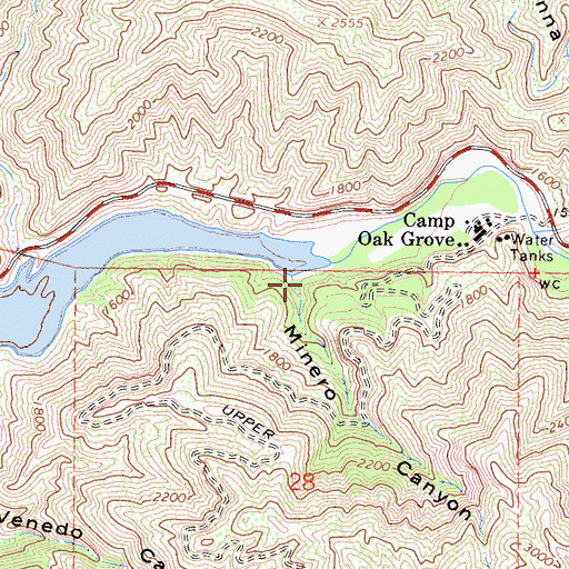 Topographic Map of Minero Canyon, CA