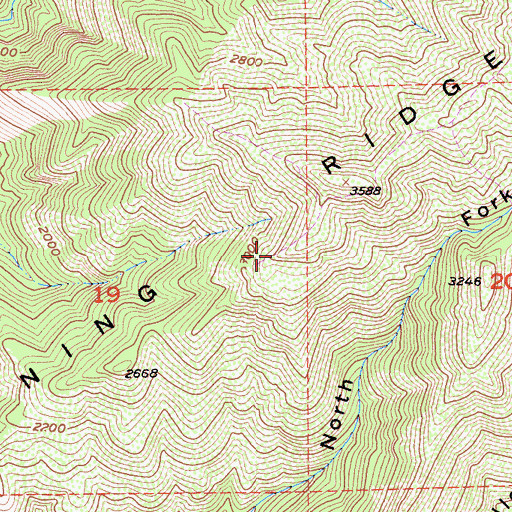 Topographic Map of Mining Ridge, CA