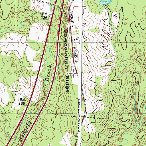 Topographic Map of Ridge Cemetery, ME