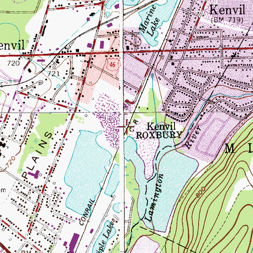 Topographic Map of Kenvil Pit, NJ