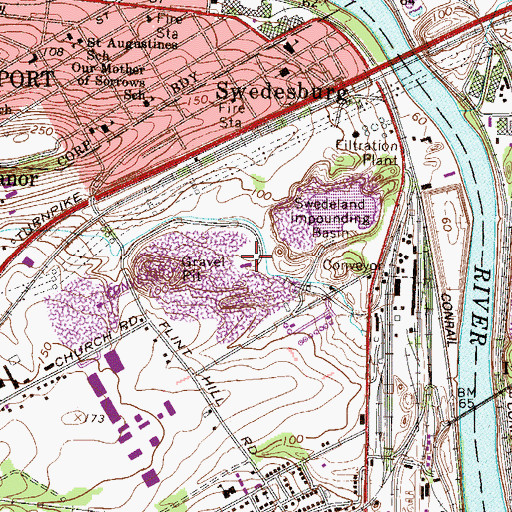 Topographic Map of McCoy Quarry, PA
