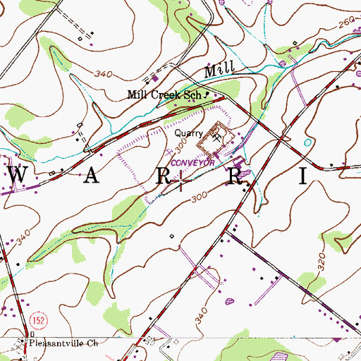 Topographic Map of Eureka Stone Quarry, PA