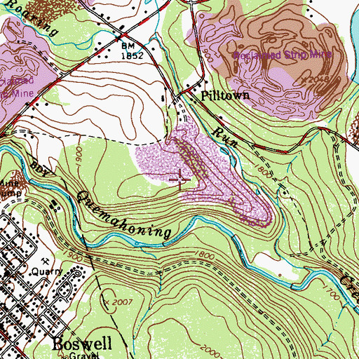 Topographic Map of Boswell Quarry, PA