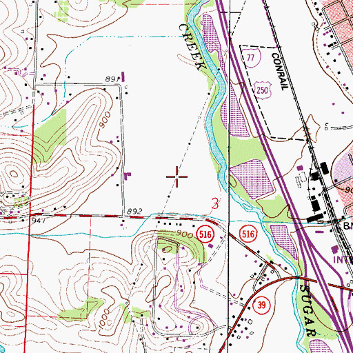 Topographic Map of Marino Pit, OH