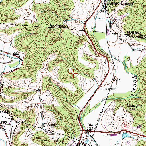 Topographic Map of Buckingham Mine Number 2, OH