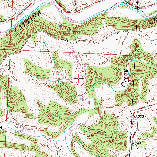 Topographic Map of Century Mine, OH