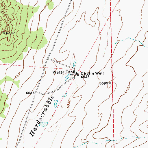 Topographic Map of Chafin Well, AZ