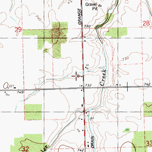 Topographic Map of Arens Brothers Dairy Farm, MI