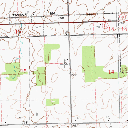 Topographic Map of Havengreen Organic Dairy, MI