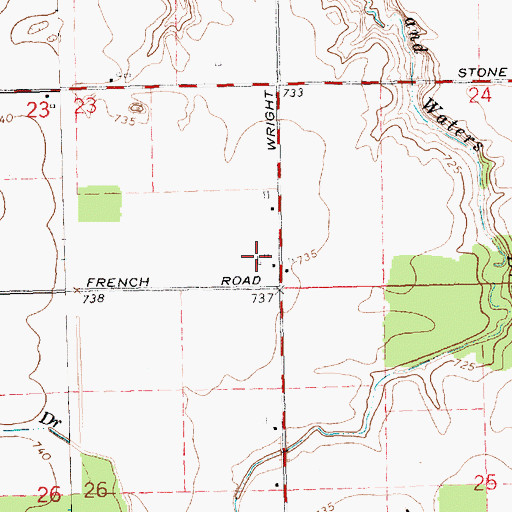 Topographic Map of Wieber Dairy, MI