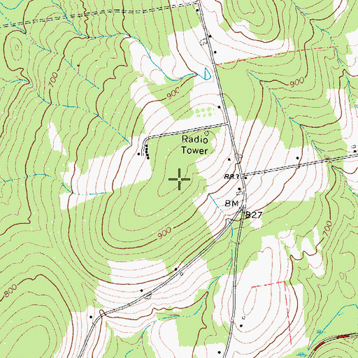 Topographic Map of Davis Cemetery, ME