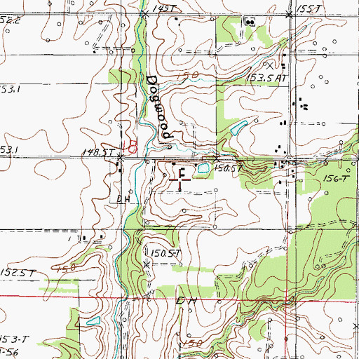 Topographic Map of Dogwood Creek Farm, IL