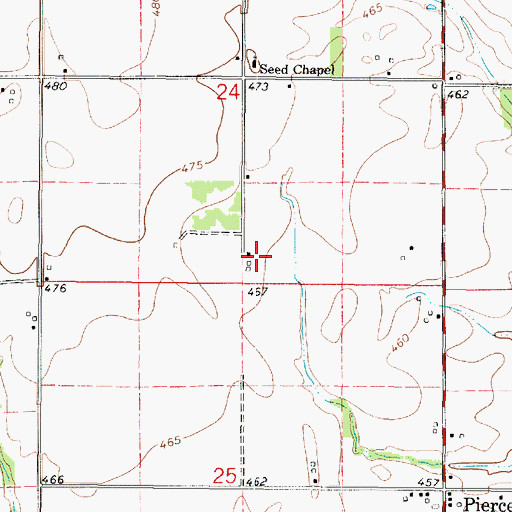 Topographic Map of Harris Farms, IL
