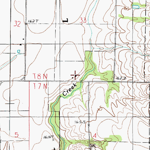 Topographic Map of Maple Creek Farms, IL