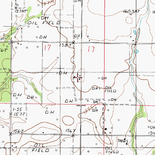 Topographic Map of Musgrave Farms, IL