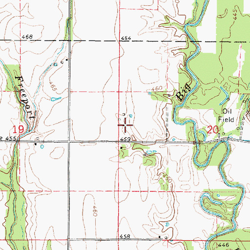 Topographic Map of Wardtbaugh Farms, IL