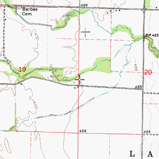 Topographic Map of Collier Farms, IL