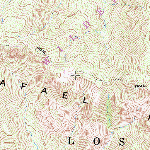 Topographic Map of Mission Pine Trail, CA