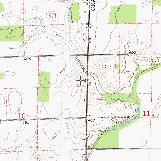 Topographic Map of Clark Farms, IL