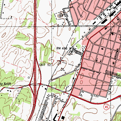 Topographic Map of Regal Cinemas, WV