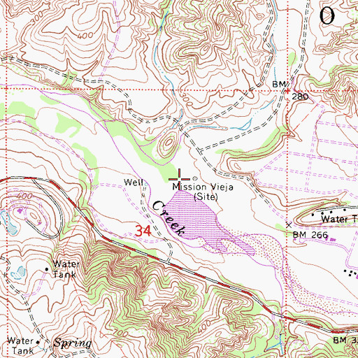 Topographic Map of Mission Vieja, CA