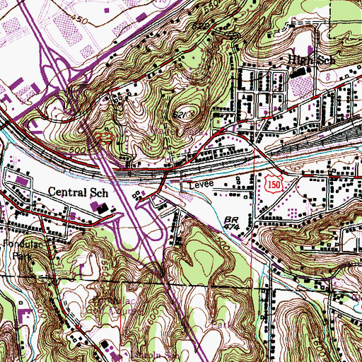 Topographic Map of Kerfoot Creek, IL