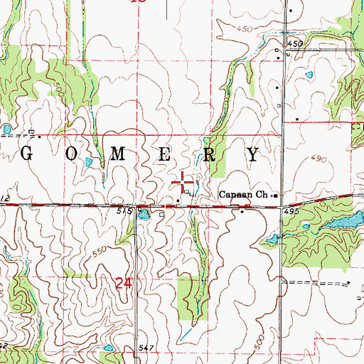 Topographic Map of M and J Farms, IL