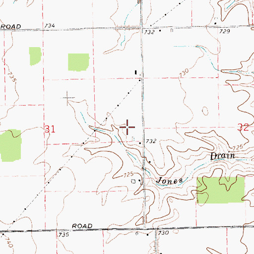 Topographic Map of Dutch Meadows Dairy, MI