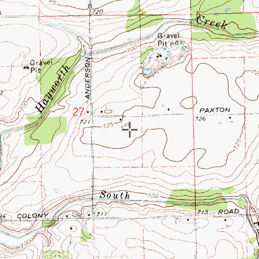 Topographic Map of Double D Farm, MI