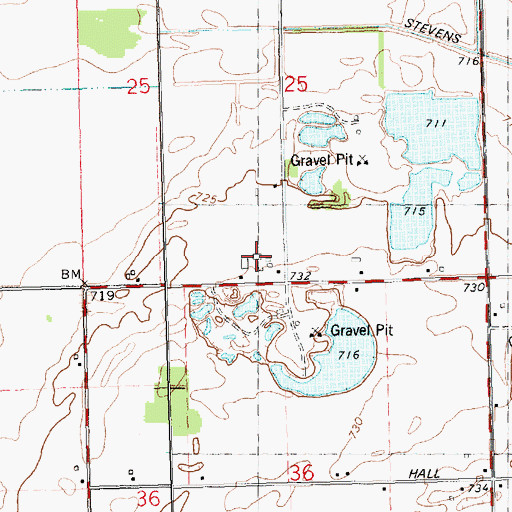 Topographic Map of Kurncz Farms, MI
