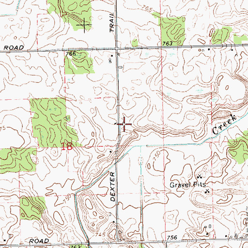 Topographic Map of Schrader Dairy, MI
