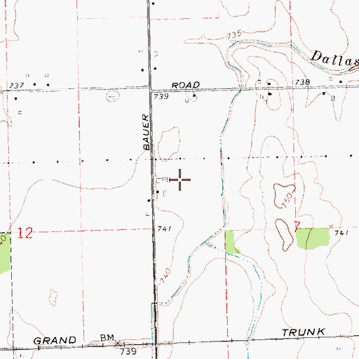 Topographic Map of Thelen Dairy, MI