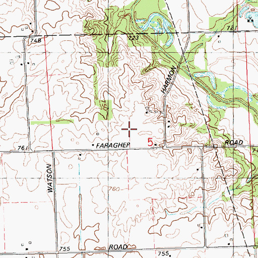 Topographic Map of A and S Farms, MI