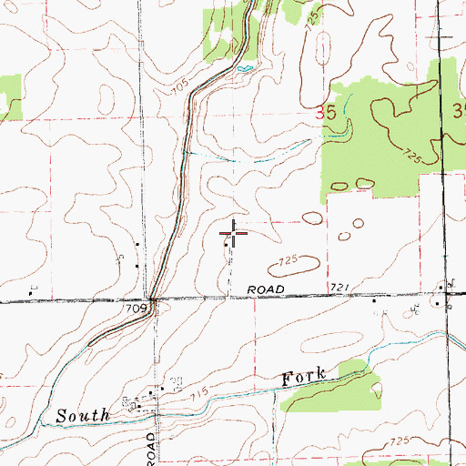 Topographic Map of Becker Farm, MI