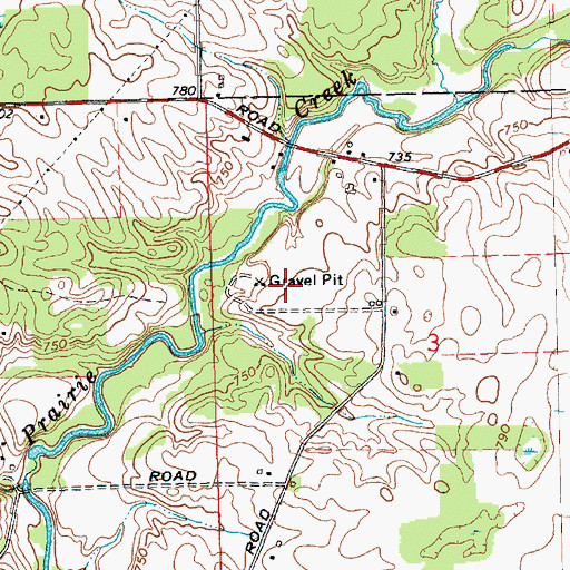 Topographic Map of Kiefer Pit, MI