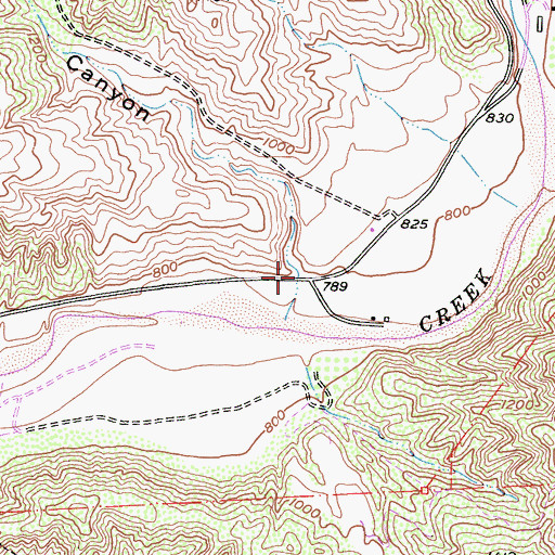 Topographic Map of Modelo Canyon, CA
